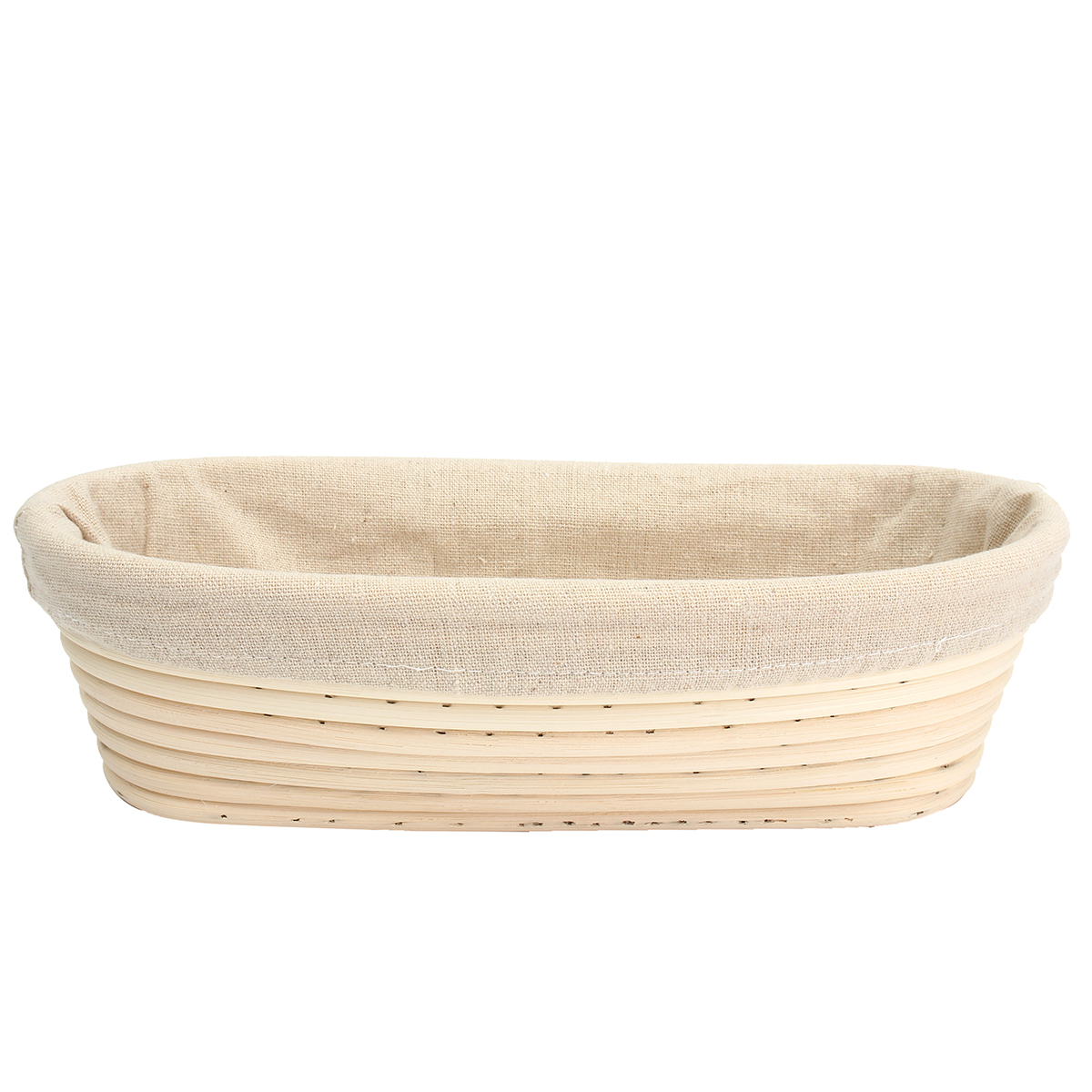 High quality 100% Eco-friendly Rattan Long Oval Rattan Bread Proofing Basket 28 cm Bread Maker with Liner