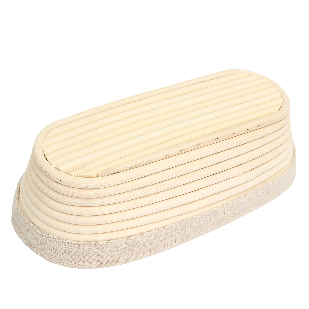 High quality 100% Eco-friendly Rattan Long Oval Rattan Bread Proofing Basket 28 cm Bread Maker with Liner
