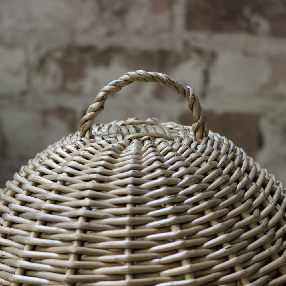 Wicker Food Cover Dome With Serving Platter