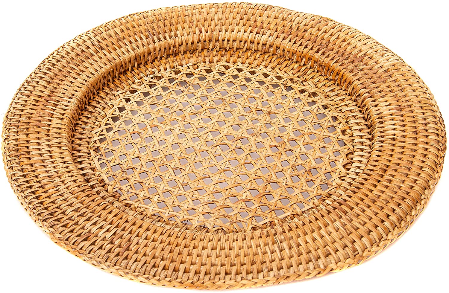Round Woven Wicker Rattan Placemat 13 In. perfect for modern decoration