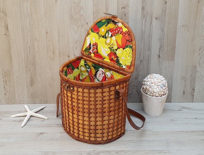 Best selling handmade rattan storage baskets picnic Wicker Baskets Set for outdoor camping