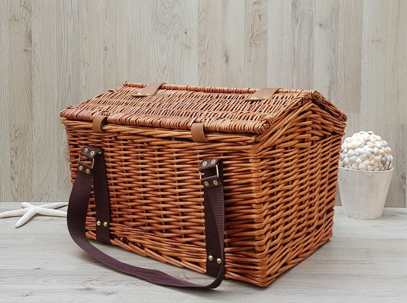 Multi function wicker Picnic basket for camping parties from Vietnam artisans