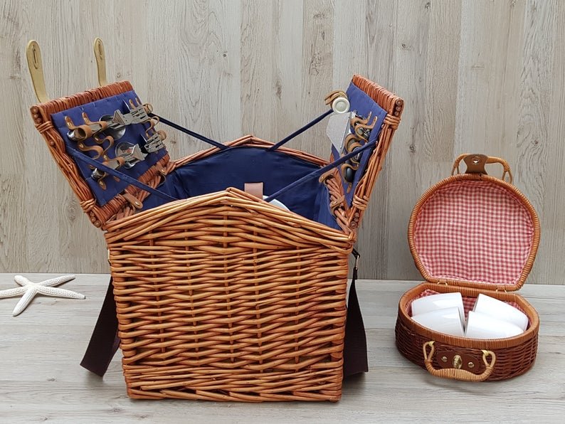 Multi function wicker Picnic basket for camping parties from Vietnam artisans
