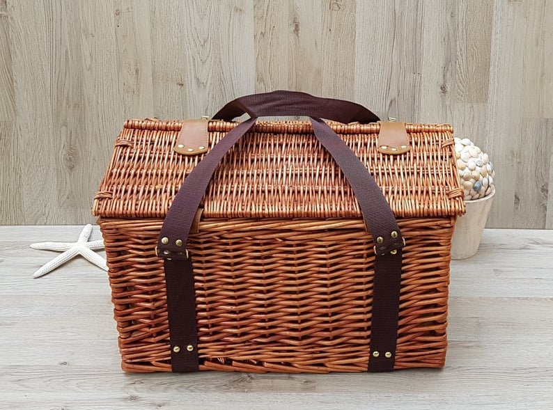 Multi function wicker Picnic basket for camping parties from Vietnam artisans