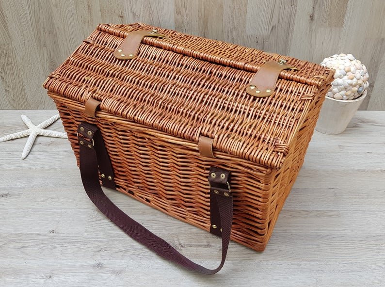 Multi function wicker Picnic basket for camping parties from Vietnam artisans