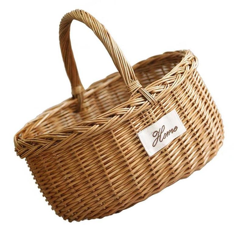 New design Large Wicker Picnic Basket, Picnic Hamper, Picnic Basket for 4, Coastal decor, Country living
