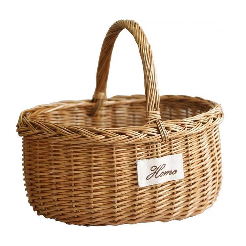 New design Large Wicker Picnic Basket, Picnic Hamper, Picnic Basket for 4, Coastal decor, Country living