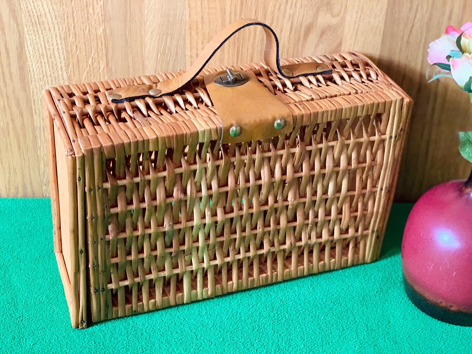 New collectionRattan Wicker Suitcase Hamper Basket Basket with Handle Handwoven Suitcase natural boho baskets