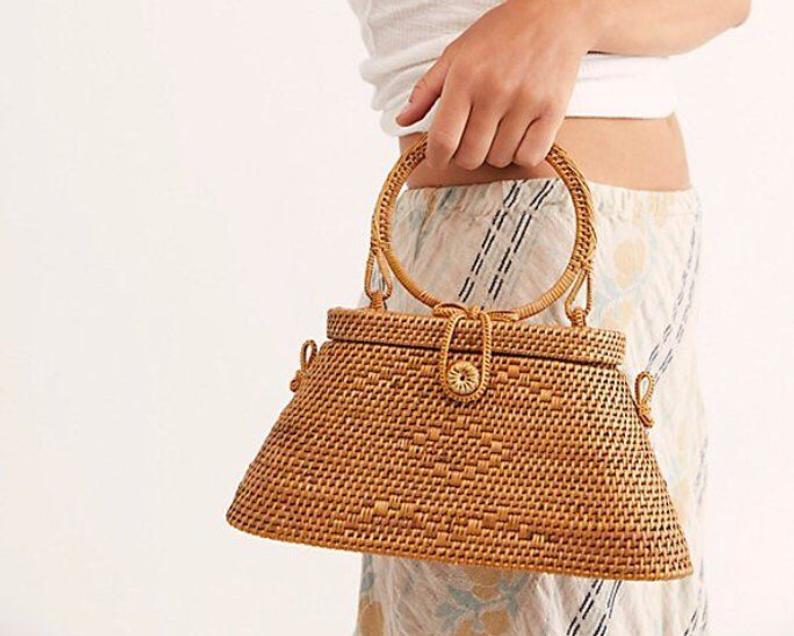 Water hyacinth bag, Handbag, Classy Handbag, Hand Woven Bag, Eco friendly Bag, Tote Bag, Medium Size Bag,