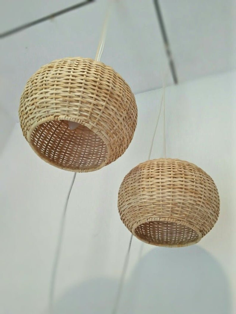 Good choice Rattan Wicker Lampshape Boho Light Natural handmade rattan lampshade