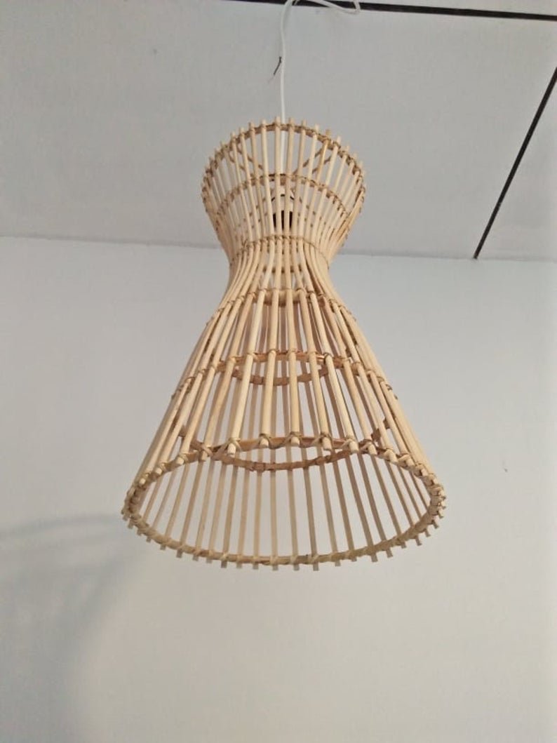Rattan Wicker Wall Hanging Lampshade Wicker Light for Home Decoration