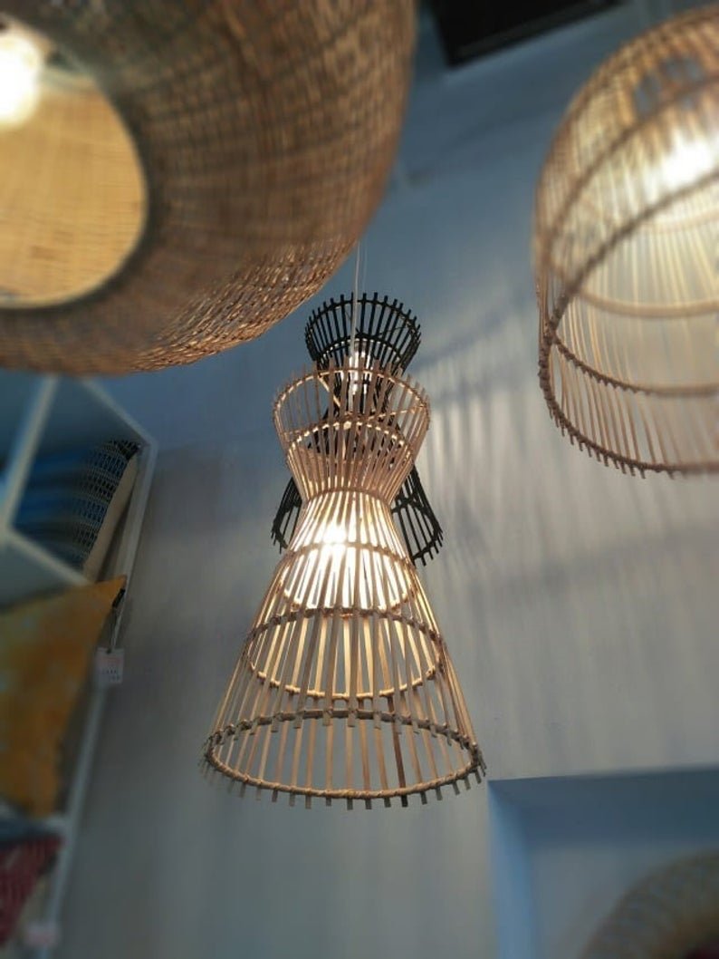 Rattan Wicker Wall Hanging Lampshade Wicker Light for Home Decoration