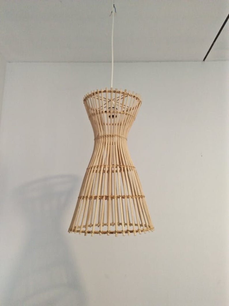Rattan Wicker Wall Hanging Lampshade Wicker Light for Home Decoration