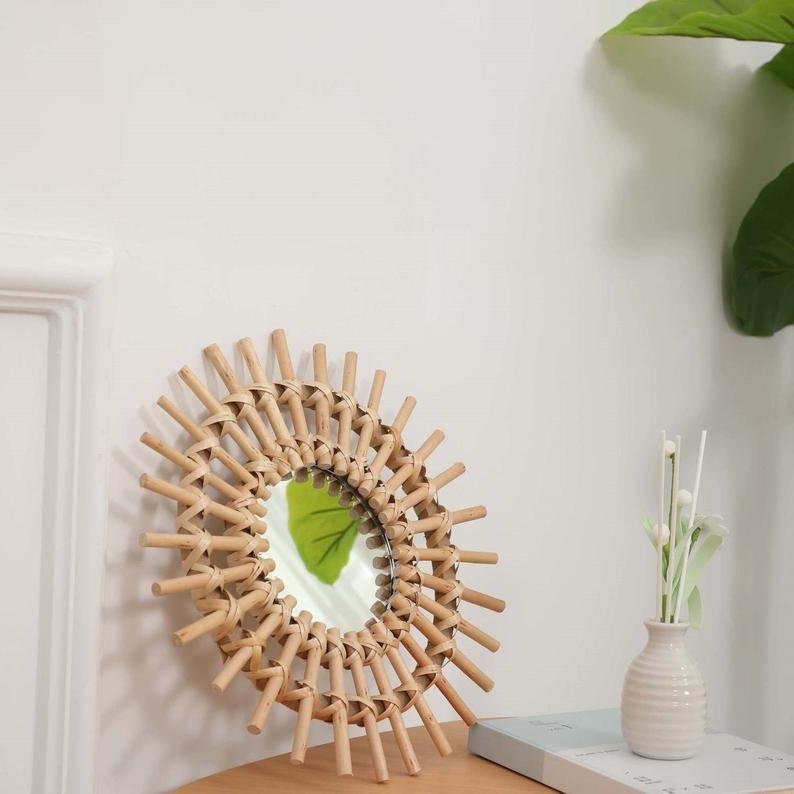 Boho Wall hanging basket/ Decorative Wall tray made by Vietnamese artisans