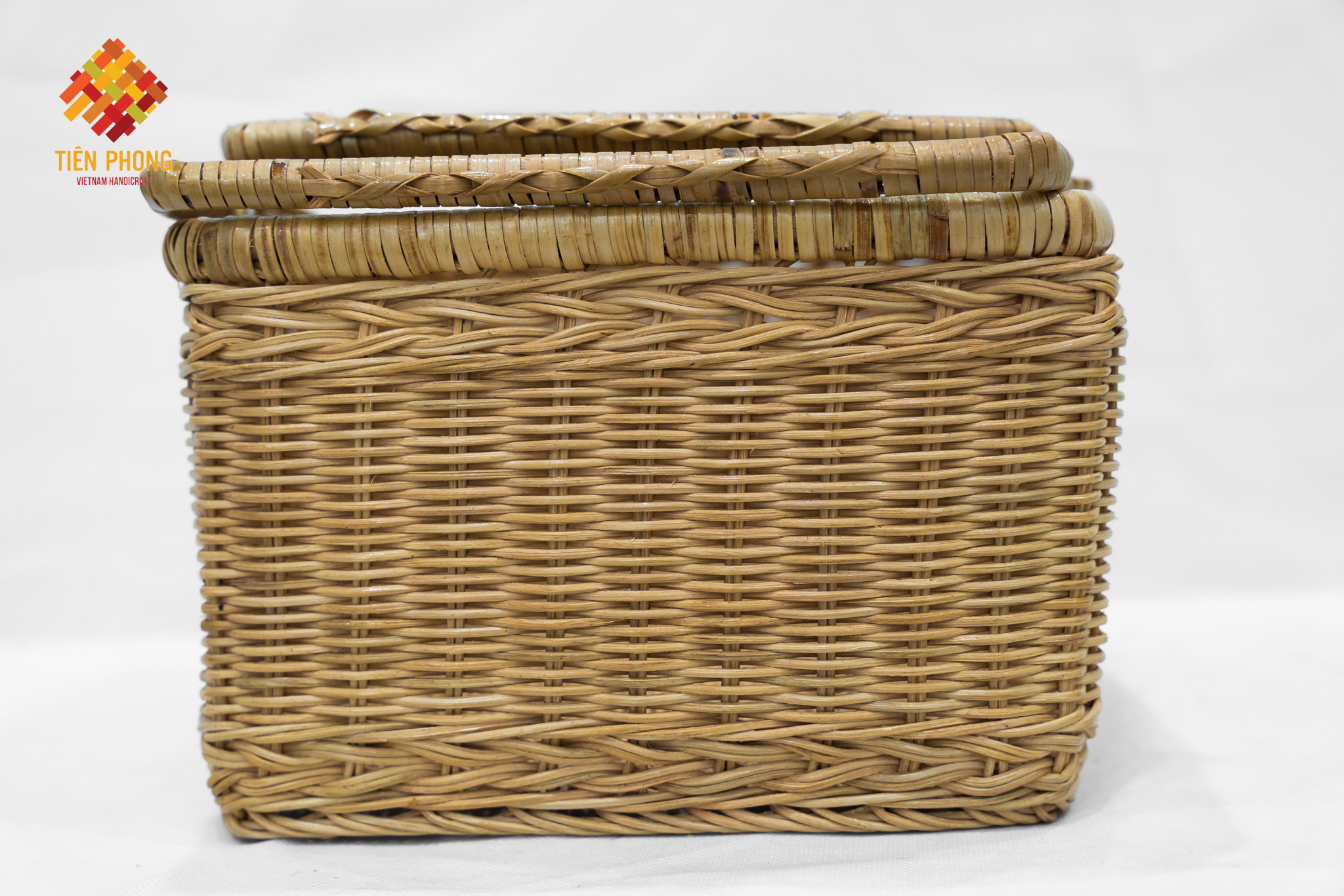 whole sales storage rattan basket with two handles
