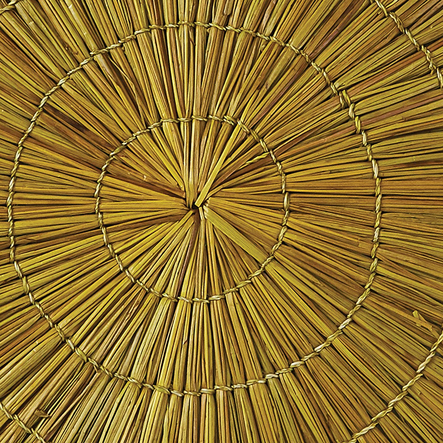 Split P Seagrass Round Placemat Set - Gold