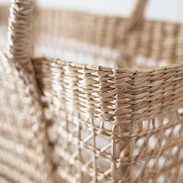 2020 Style Natural Sea grass Handmade Straw Bucket Handbags Fashion Simple Picnic Holiday Women Bag