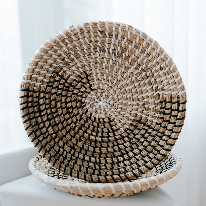 New designed Creative Seagrass Wall Plate/ Hand Weaving Basket Wall Hanging Decoration