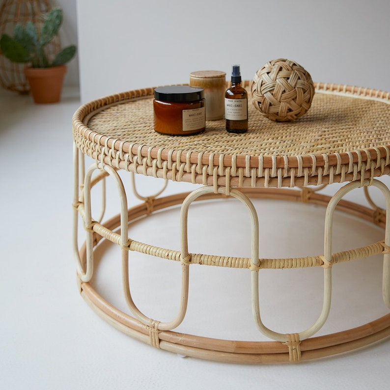Handmade Wicker Cane Rattan Coffee Table for Home Interior Design - TPTB004