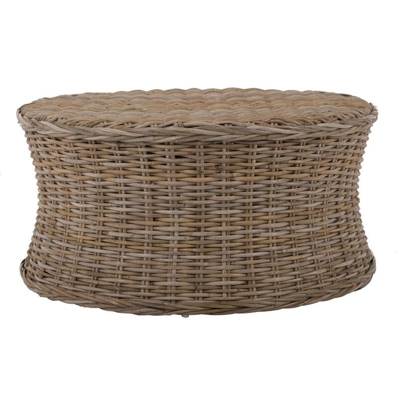 Handmade Rattan Wicker Cane Gray Coffee Table for Home Decor - TPTB005