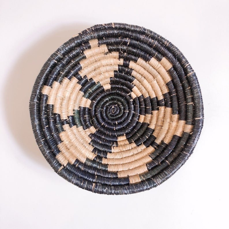Best Seller High Quality Boho Style Set of 5 Coiled Seagrass Wall Hanging Baskets for Wall Decorations