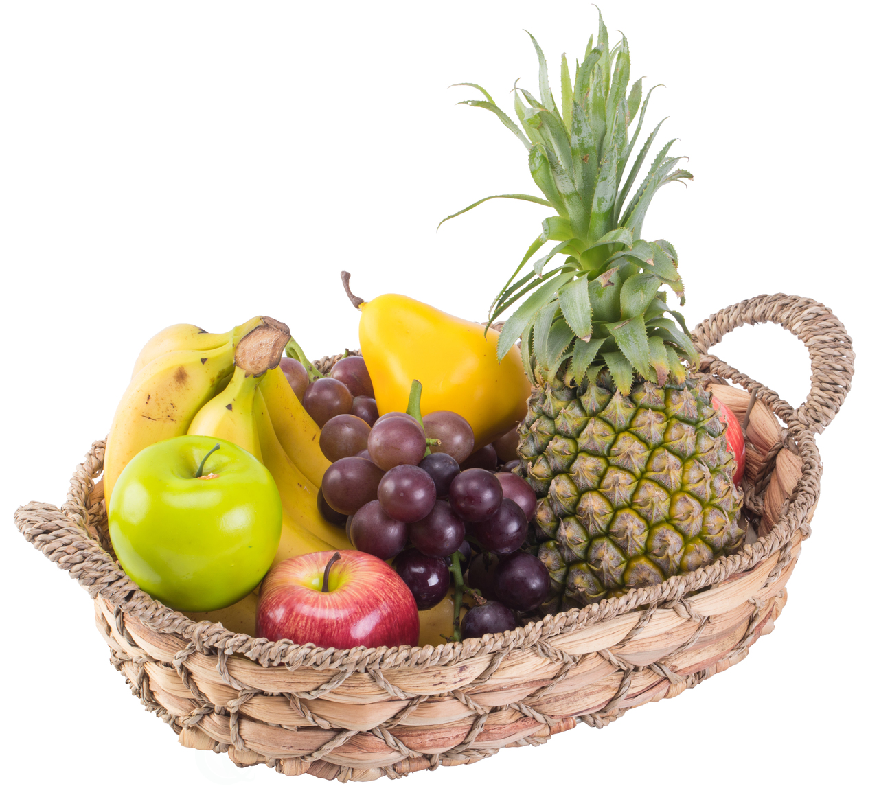 Wholesale Oval water hyacinth bread basket with 2 handles made in Vietnam