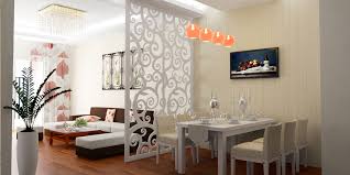 Vách ngăn phòng khách và phòng bếp hiện đại, sang trọng