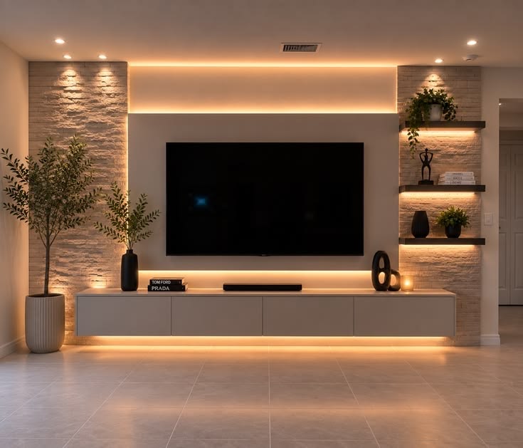 Phòng Khách Nhỏ Nên Chọn Kệ Tivi Treo Tường Như Thế Nào Để Vừa Đẹp Vừa Tiện Nghi?