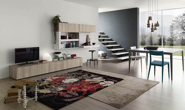 Kệ treo tường sáng tạo cho phòng khách - P1