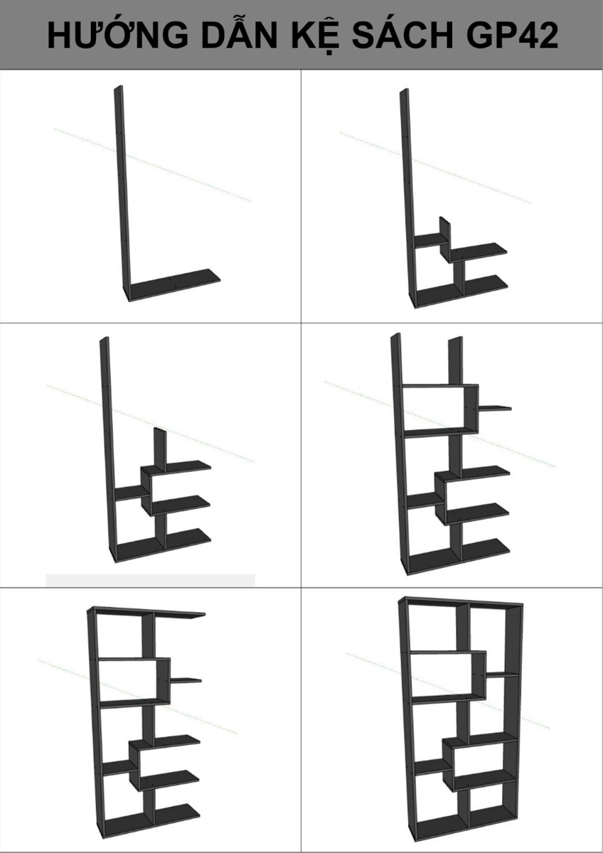 HƯỚNG DẪN LẮP ĐẶT KỆ SÁCH ĐA TẦNG