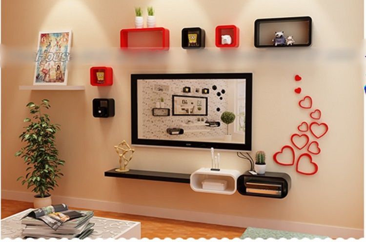 Vẻ đẹp hoàn hảo từ kệ trang trí phòng khách sáng tạo