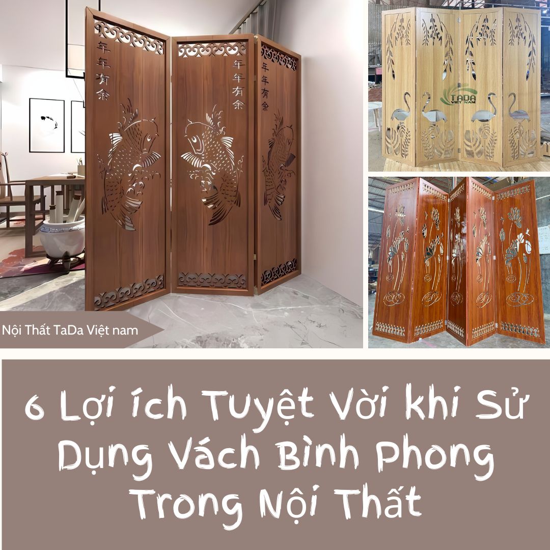 6 Lợi ích Tuyệt Vời khi Sử Dụng Vách Bình Phong Trong Nội Thất