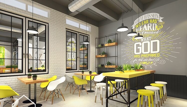 Những mẫu kệ trang trí đẹp dành riêng cho quán café, trà sữa