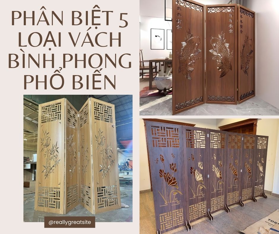 Phân Biệt 5 Loại Vách Bình Phong Phổ Biến