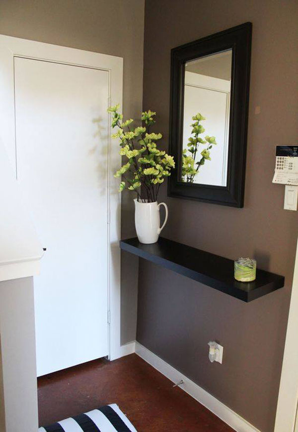 Giải pháp trang trí nội thất tiết kiệm không gian – kệ gỗ treo tường