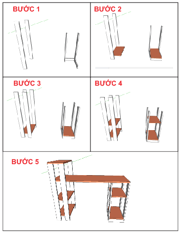 HƯỚNG DẪN LẮP BÀN LÀM VIỆC