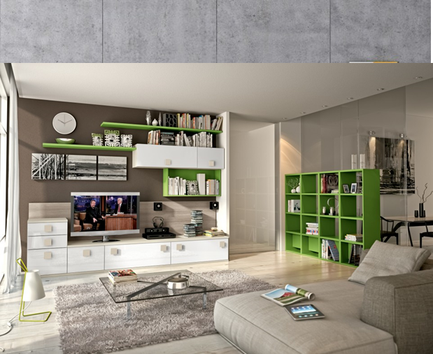 Kệ trang trí – điểm nhấn ấn tượng cho phòng khách