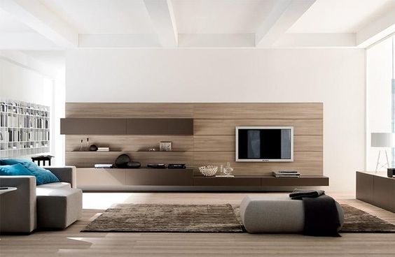 Ngắm nghía 7 mẫu kệ tivi treo tường phòng khách hiện đại.