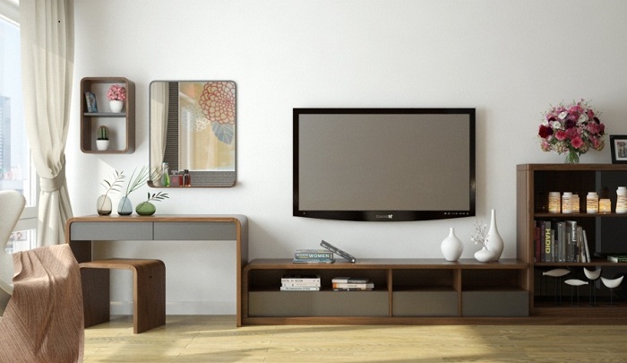 Các mẫu kệ tivi đơn giản cho phòng khách đẹp lạ