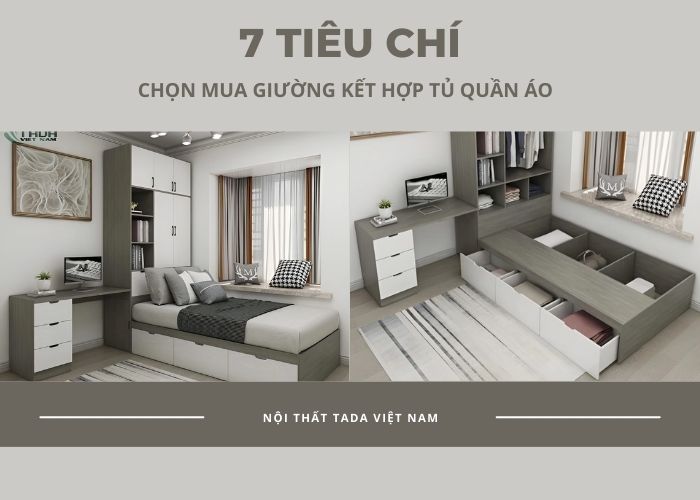 [XEM NGAY] 7 tiêu chí cần lưu tâm khi chọn mua giường kết hợp tủ quần áo