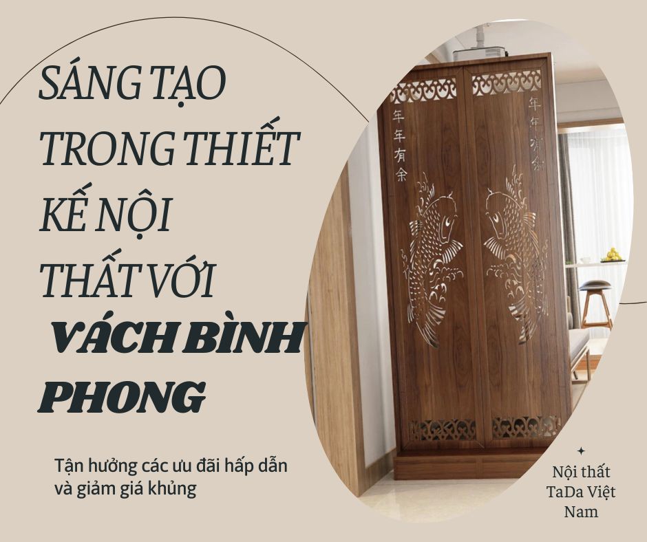 Sáng Tạo trong Thiết Kế Nội Thất với Vách Bình Phong
