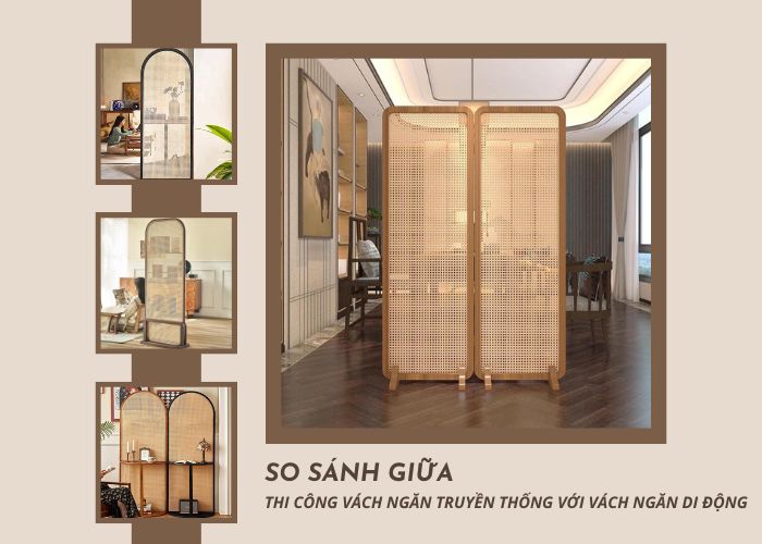 So sánh giữa thi công vách ngăn phòng ngủ truyền thống với việc sử dụng vách ngăn phòng di động