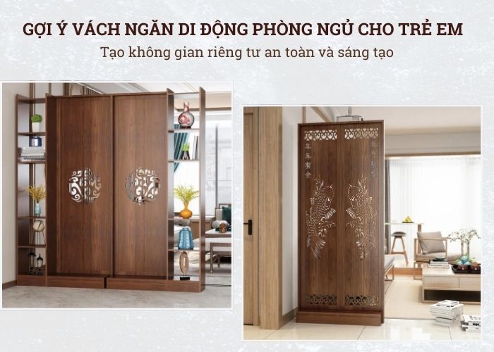 Gợi ý vách ngăn di động phòng ngủ cho trẻ em để tạo không gian riêng tư an toàn và sáng tạo