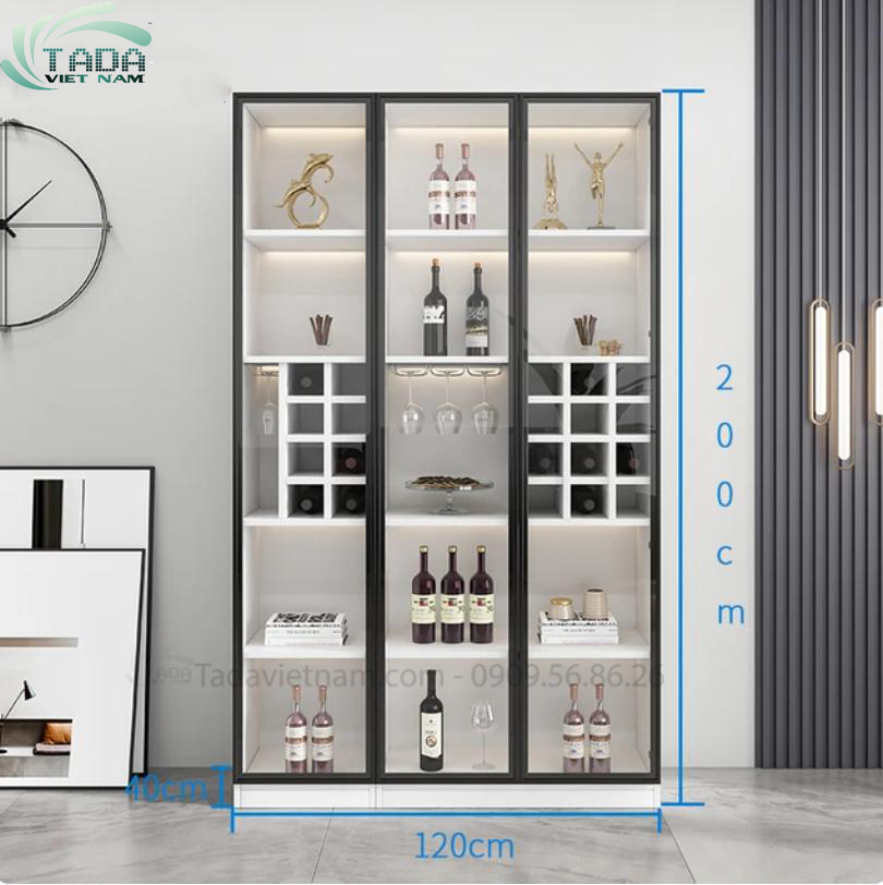 Cần tính toán công năng sử dụng thực tế của tủ rượu trang trí phòng khách