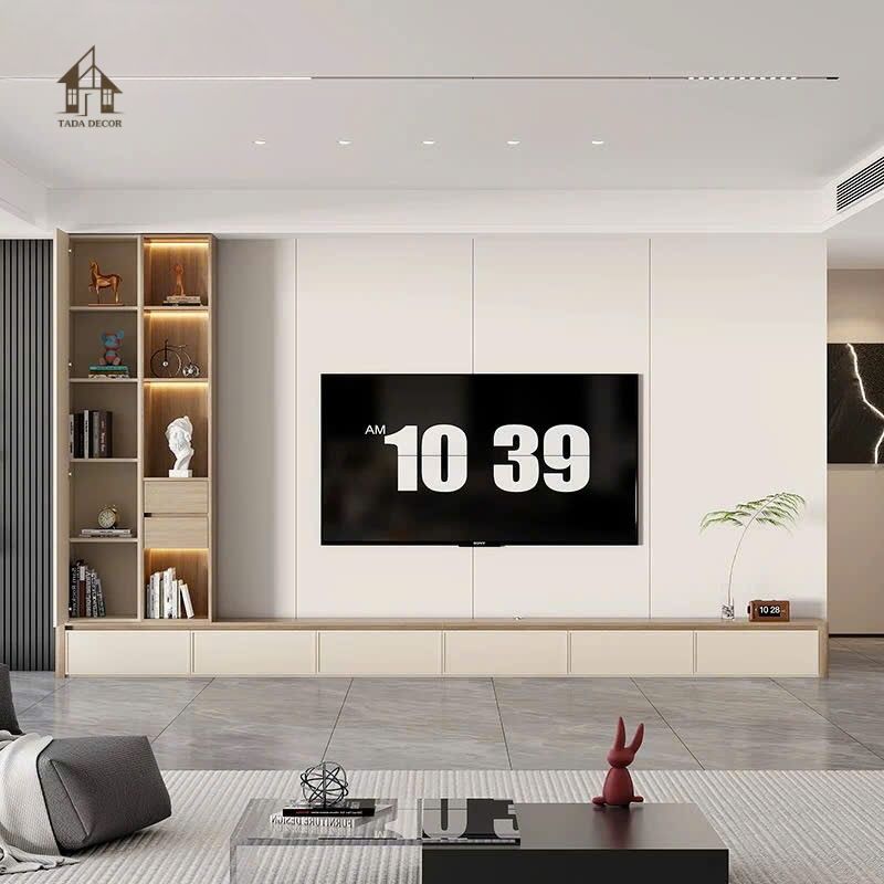 Tủ trang trí kính cao cấp trong combo phòng khách CBPK090