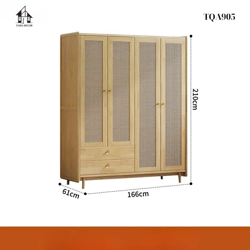 Thiết kế tủ quần áo TQA905 chất liệu MDF lõi xanh