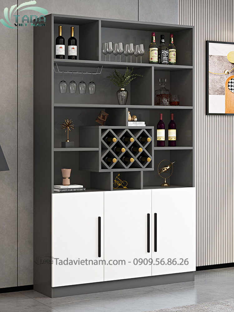 Tủ rượu đẹp phòng khách chất liệu gỗ MDF thương hiệu TADA- TDTR25