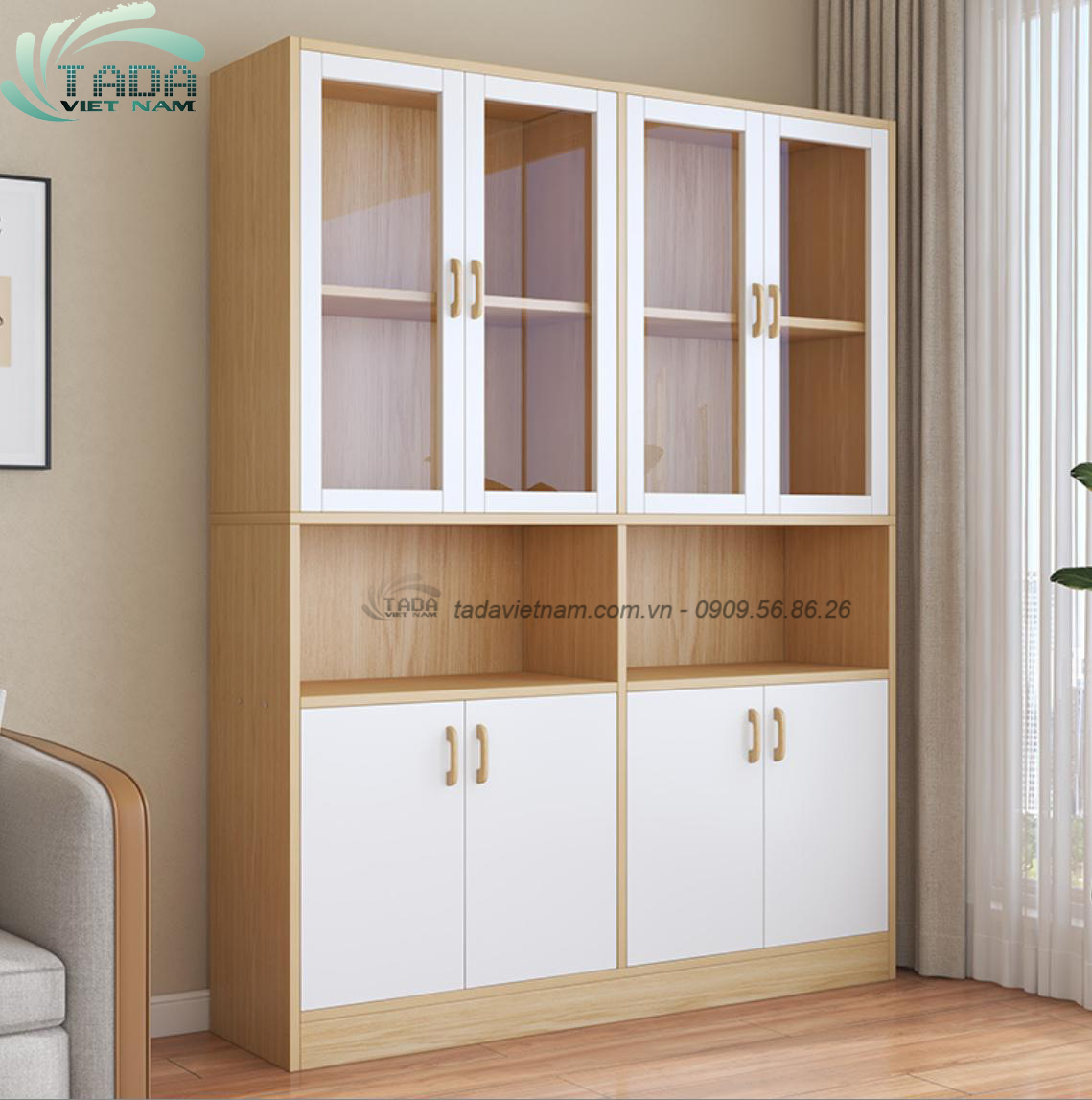 Tủ đựng sách đa năng, chất liệu gỗ MDF, thương hiệu TADA Việt Nam  - TDKS13