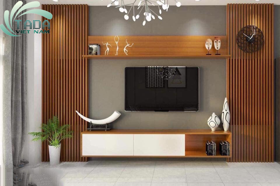 Ốp tường gỗ MDF phủ Melamine cho kệ TiVi TADA - TD507: Với ống tường gỗ MDF phủ Melamine cao cấp, kệ TiVi TADA - TD507 là sự lựa chọn hoàn hảo cho không gian sống của bạn. Thiết kế sang trọng và đơn giản cùng với chất lượng tuyệt vời, mẫu kệ TiVi này sẽ giúp tạo nên một không gian phòng khách đẹp hơn để bạn và gia đình cùng tận hưởng. Bạn sẽ không thể hài lòng hơn khi thưởng thức những giây phút thư giãn tràn đầy cảm hứng tại phòng khách của mình.