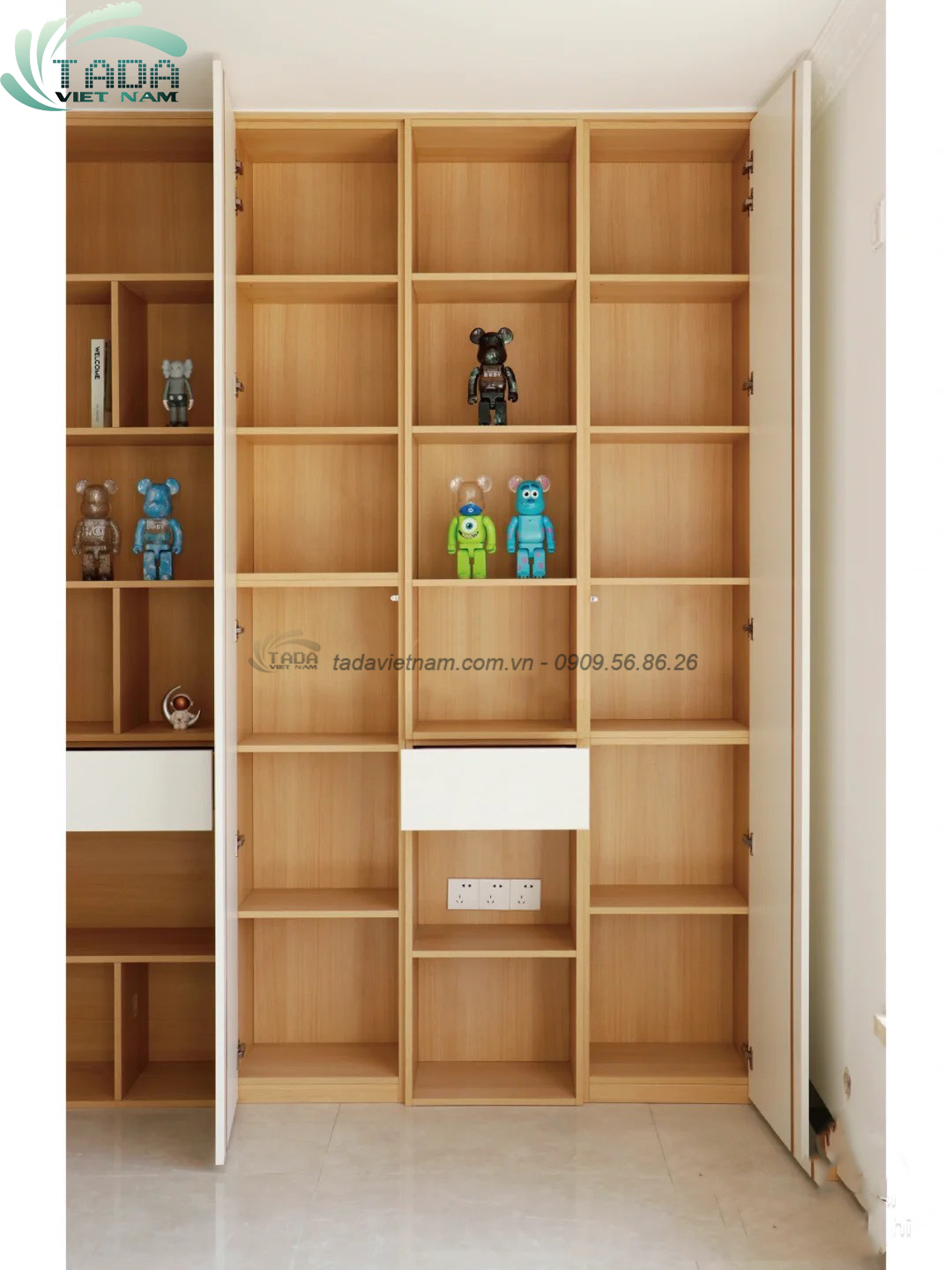 Tủ đựng sách đa năng, chất liệu gỗ MDF, thương hiệu TADA Việt Nam - TDKS4